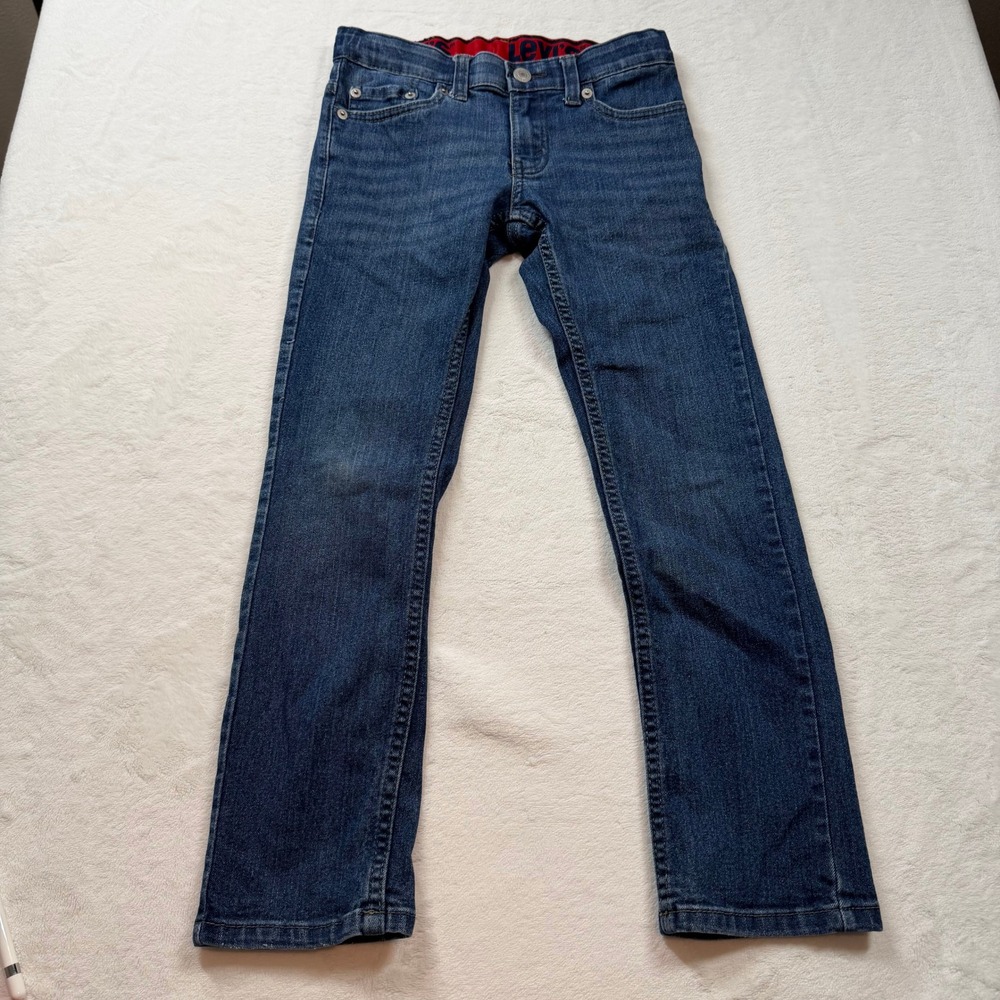 Levi's 511 Slim Fit Jeans Boys Size 8 Reg Blue Good Stretch Denim Pants 24x25